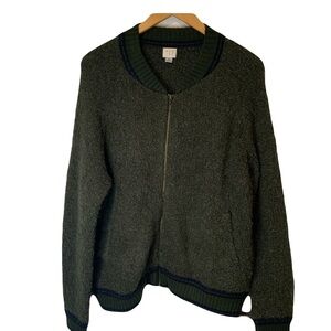 NWT A New Day Sherpa Jacket Olive Green Zippered XL